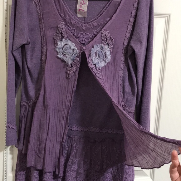 Oh You Pretty Angel!  Adorable purple sweater/tunic style top by Pretty Angel - Picture 6 of 8